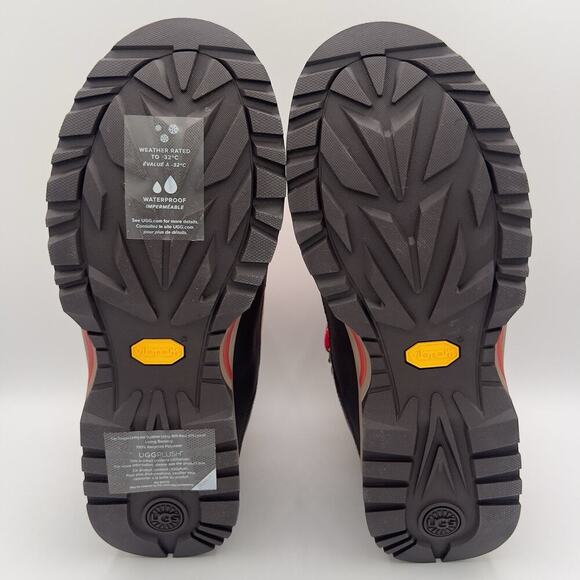 UGG Women Brecken Lace Up Waterproof Suede Boot Chestnut Shearling 1158221 S.9.5 - Picture 8 of 9